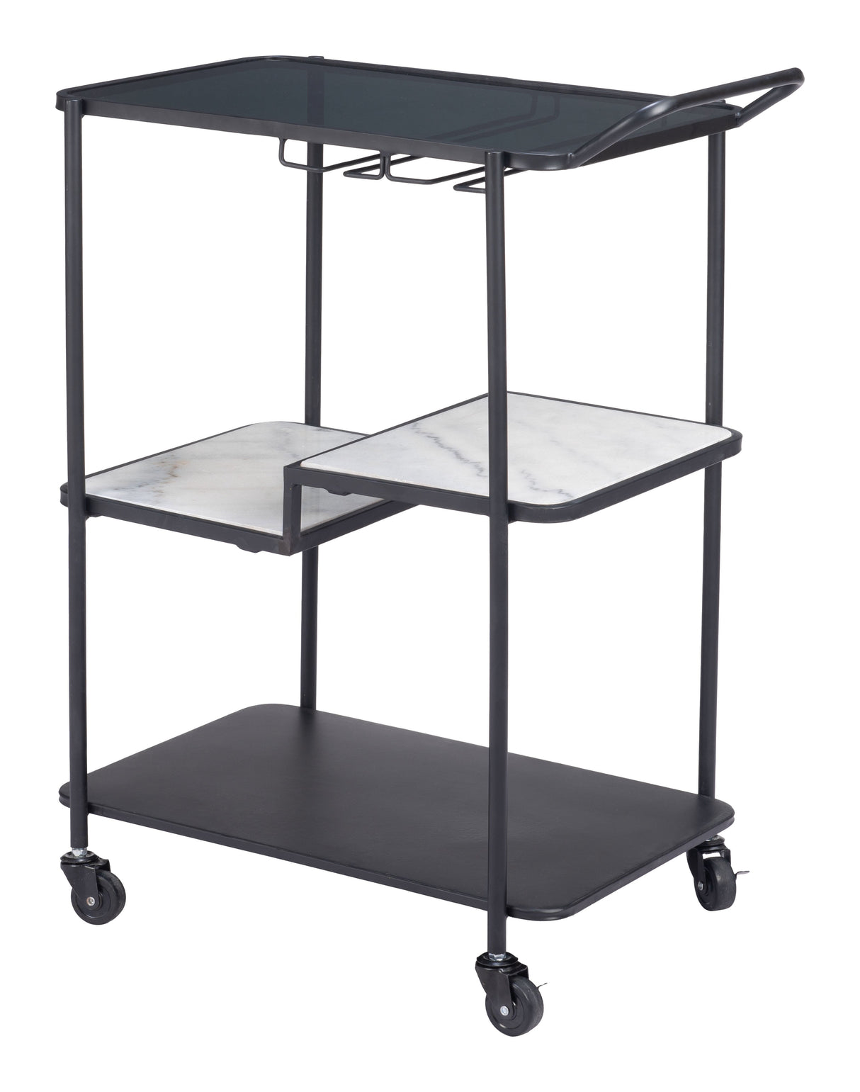 Constanza Black Bar Cart by Zuomod at Eve Furniture