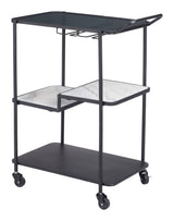 Constanza Black Bar Cart by Zuomod at Eve Furniture
