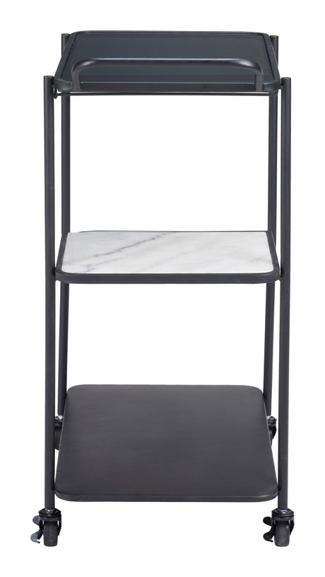 Constanza Black Bar Cart by Zuomod at Eve Furniture
