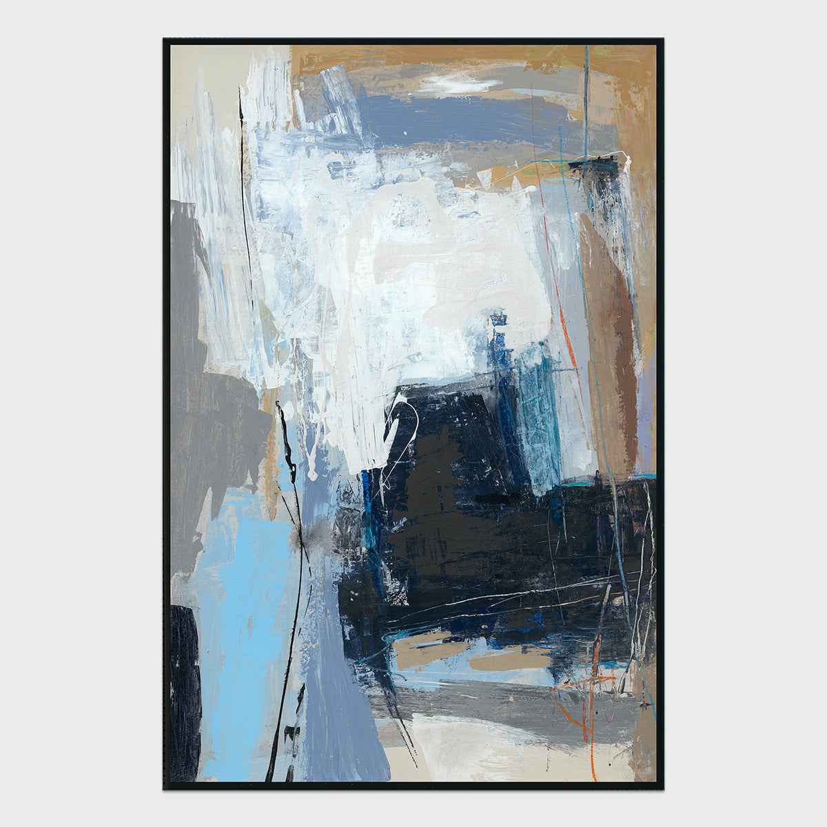 Construct Blue Painting Art 48x72 by Buddy Whitlock by Classic Home at Eve Furniture