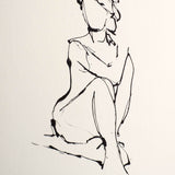 Contour Figure 2 by Stefano Altamura a Hand Embellished Textured Framed Art Print Matted under Glass by Mercana at Eve Furniture