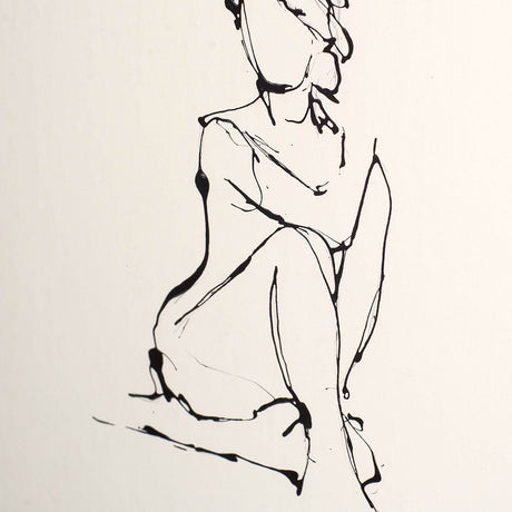 Contour Figure 2 by Stefano Altamura a Hand Embellished Textured Framed Art Print Matted under Glass by Mercana at Eve Furniture