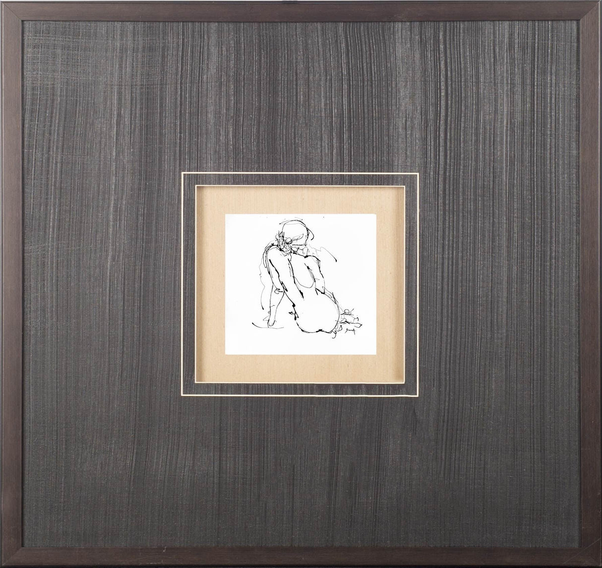Contour Figure 4 by Stefano Altamura a Hand Embellished Textured Framed Art Print Matted under Glass by Mercana at Eve Furniture