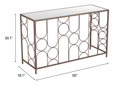 Convale Bronze Console Table by Zuomod at Eve Furniture