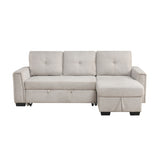 Convene Light Gray 2-Piece Sectional with Reversible Chaise and Pull-out Bed by Homelegance at Eve Furniture