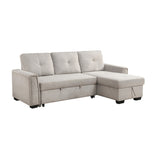 Convene Light Gray 2-Piece Sectional with Reversible Chaise and Pull-out Bed by Homelegance at Eve Furniture