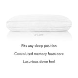 Convolution White King Pillow by Malouf at Eve Furniture