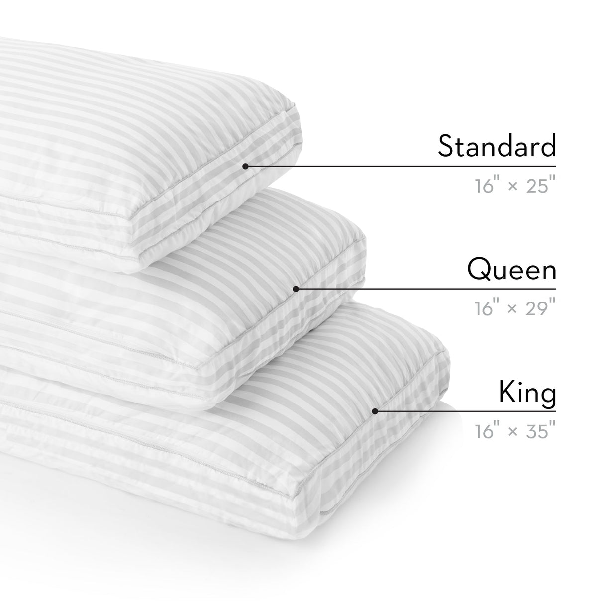 Convolution White King Pillow by Malouf at Eve Furniture