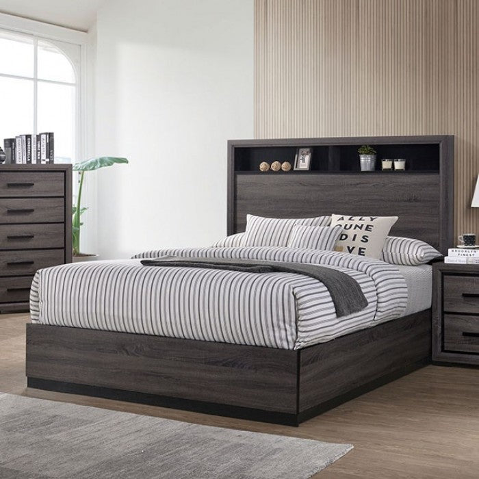 Conwy Gray 4-Piece Queen Bedroom Set by Furniture of America at Eve Furniture