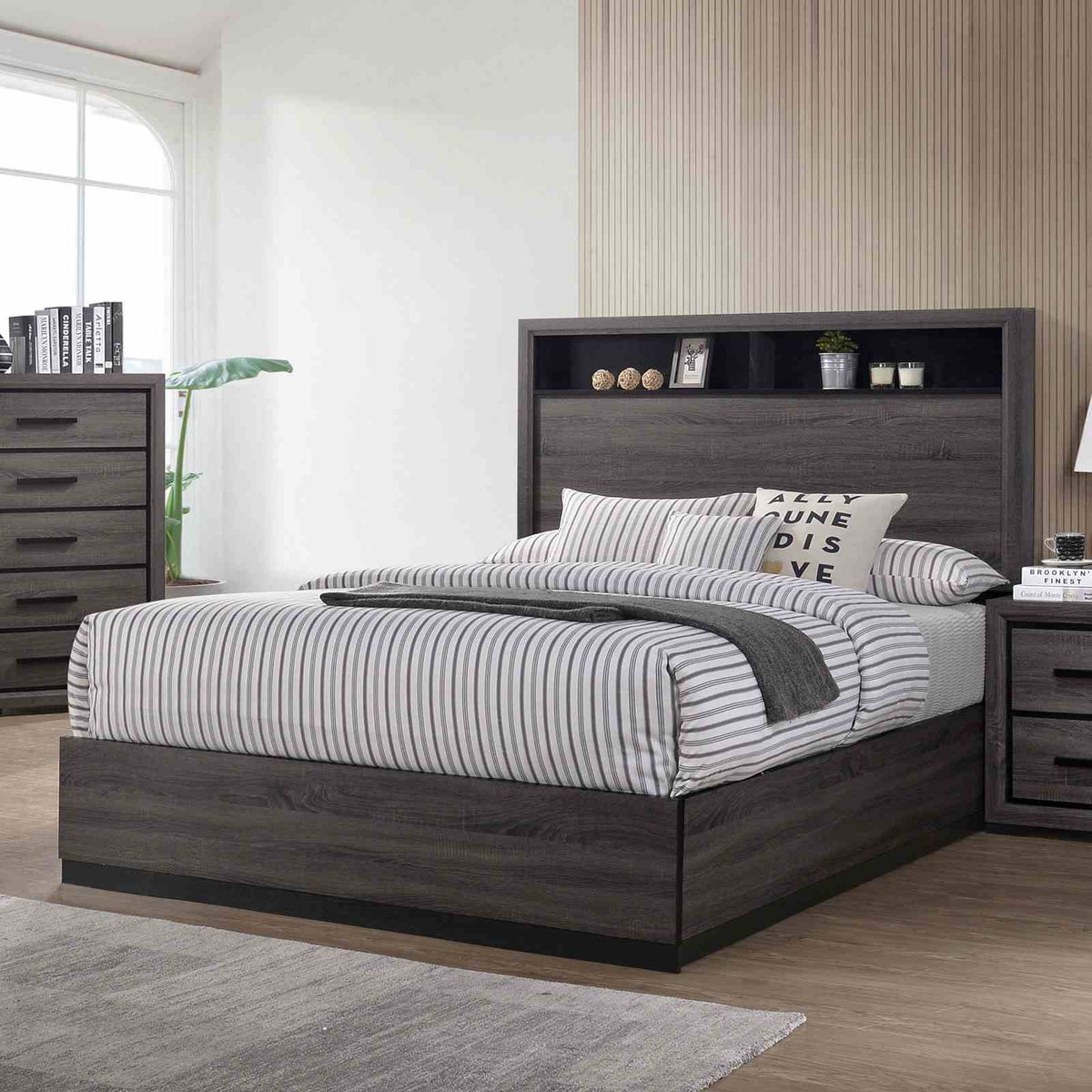 Conwy Gray California King Bed by Furniture of America at Eve Furniture