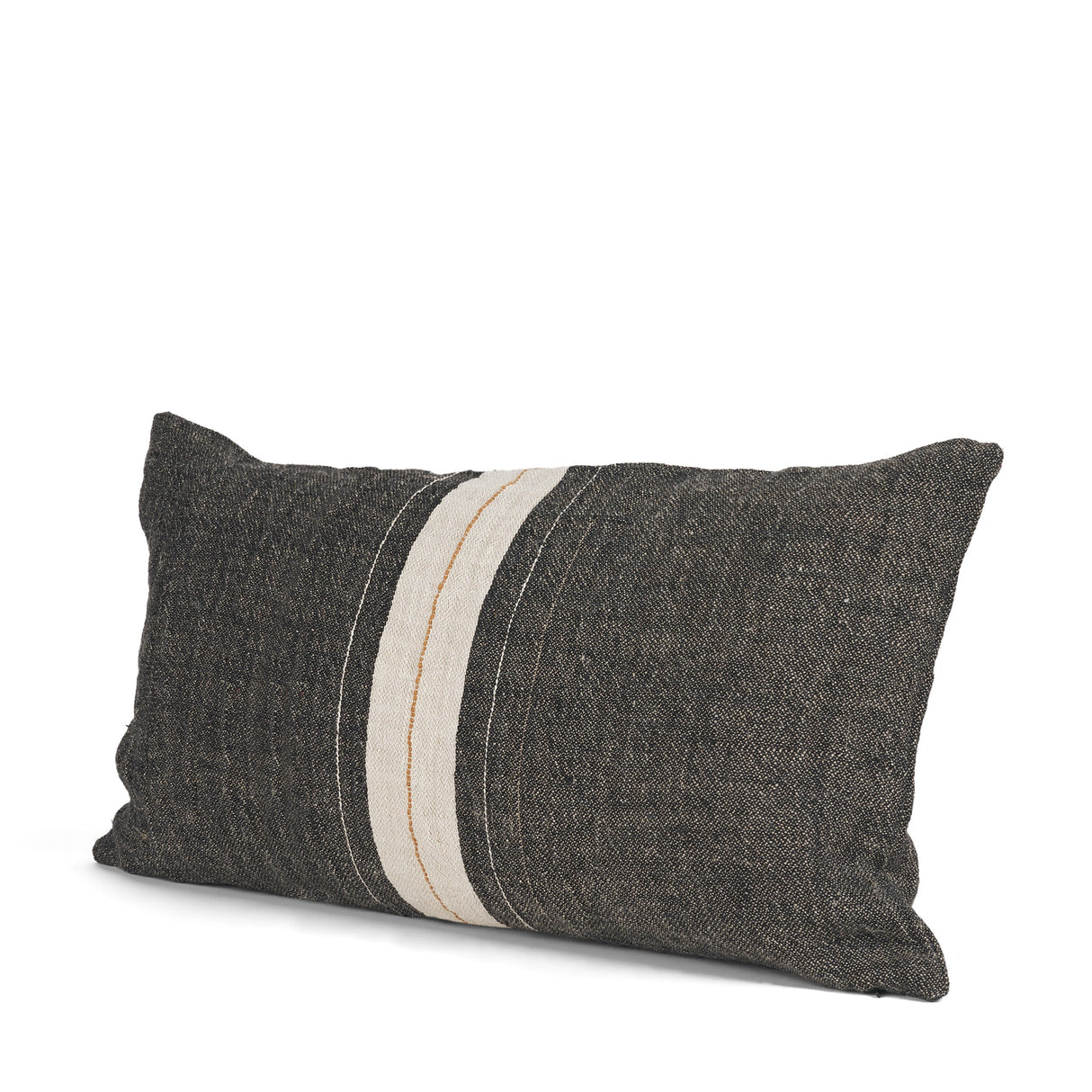 Cooper 14x26 Lumbar Black w/ Cream Stripe Decorative Pillow Cover by Mercana at Eve Furniture
