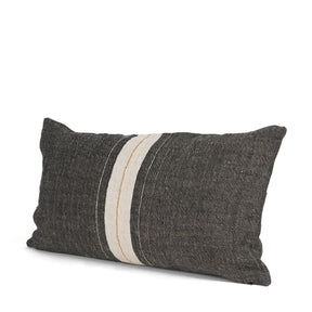 Cooper 14x26 Lumbar Black w/ Cream Stripe Decorative Pillow Cover by Mercana at Eve Furniture