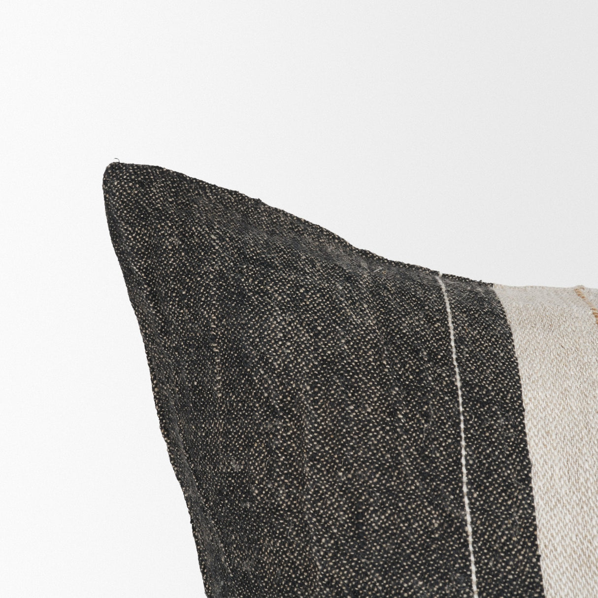 Cooper Square Black w/ Cream Stripe Decorative Pillow Cover by Mercana at Eve Furniture