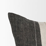 Cooper Square Black w/ Cream Stripe Decorative Pillow Cover by Mercana at Eve Furniture