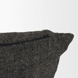 Cooper Square Black w/ Cream Stripe Decorative Pillow Cover by Mercana at Eve Furniture
