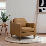 Cooper Tan Leather Lounge Chair by Ashcroft Furniture at Eve Furniture