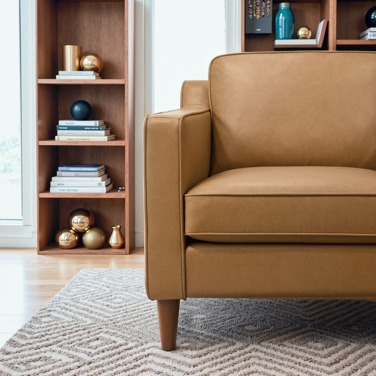 Cooper Tan Leather Lounge Chair by Ashcroft Furniture at Eve Furniture