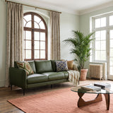 Cooperstown Green Leather Sofa
