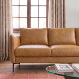 Cooperstown Tan Leather Sofa by Ashcroft Furniture at Eve Furniture