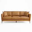 Cooperstown Tan Leather Sofa by Ashcroft Furniture at Eve Furniture