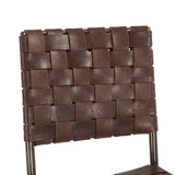 Copenhagen 17" Bar Chair in Brown Buffalo Leather and Iron by Home Trends & Design at Eve Furniture