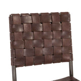 Copenhagen 17" Bar Chair in Brown Buffalo Leather and Iron by Home Trends & Design at Eve Furniture
