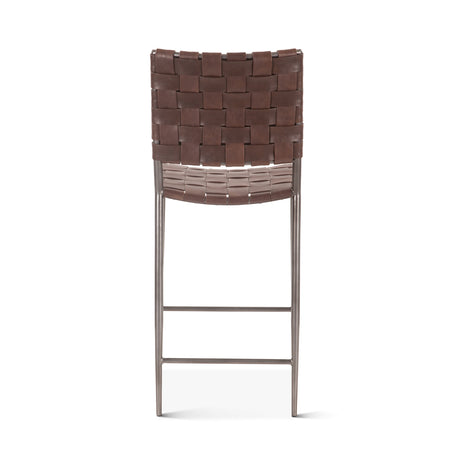 Copenhagen 17" Counter Chair in Brown Buffalo Leather and Iron by Home Trends & Design at Eve Furniture