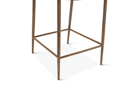 Copenhagen 17" Counter Chair in Brown Buffalo Leather and Iron by Home Trends & Design at Eve Furniture