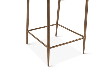 Copenhagen 17" Counter Chair in Brown Buffalo Leather and Iron by Home Trends & Design at Eve Furniture