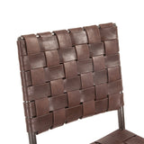 Copenhagen 17" Counter Chair in Brown Buffalo Leather and Iron by Home Trends & Design at Eve Furniture