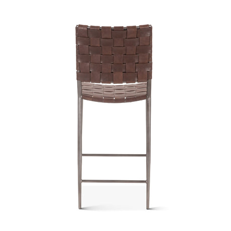 Copenhagen 17" Counter Chair in Chocolate Leather and Iron by Home Trends & Design at Eve Furniture