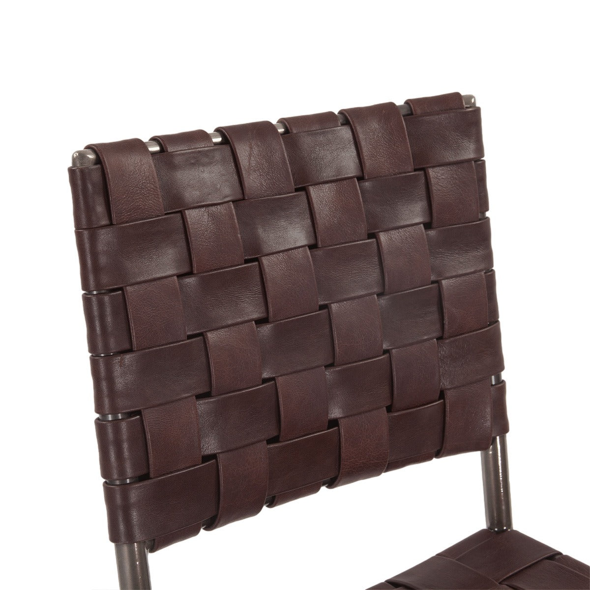 Copenhagen 17" Counter Chair in Chocolate Leather and Iron by Home Trends & Design at Eve Furniture