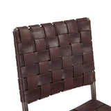Copenhagen 17" Counter Chair in Chocolate Leather and Iron by Home Trends & Design at Eve Furniture
