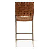 Copenhagen 17" Counter Chair in Tobacco Buffalo Leather with Iron by Home Trends & Design at Eve Furniture