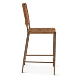 Copenhagen 17" Counter Chair in Tobacco Buffalo Leather with Iron by Home Trends & Design at Eve Furniture