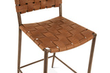 Copenhagen 17" Counter Chair in Tobacco Buffalo Leather with Iron by Home Trends & Design at Eve Furniture