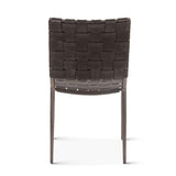 Copenhagen 18" Dining Chair in Black Buffalo Leather and Iron, Set of 2 by Home Trends & Design at Eve Furniture