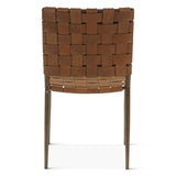 Copenhagen 18" Dining Chair in Brown Buffalo Leather and Iron, Set of 2 by Home Trends & Design at Eve Furniture