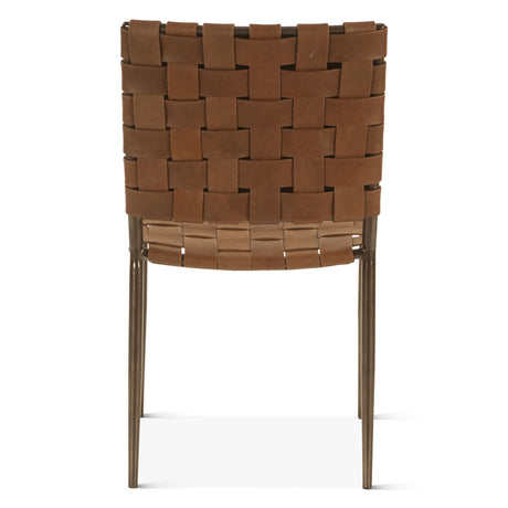 Copenhagen 18" Dining Chair in Brown Buffalo Leather and Iron, Set of 2 by Home Trends & Design at Eve Furniture