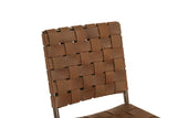 Copenhagen 18" Dining Chair in Brown Buffalo Leather and Iron, Set of 2 by Home Trends & Design at Eve Furniture