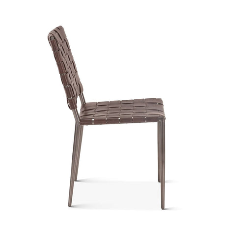 Copenhagen 18" Dining Chair in Tobacco Buffalo Leather with Iron, Set of 2 by Home Trends & Design at Eve Furniture