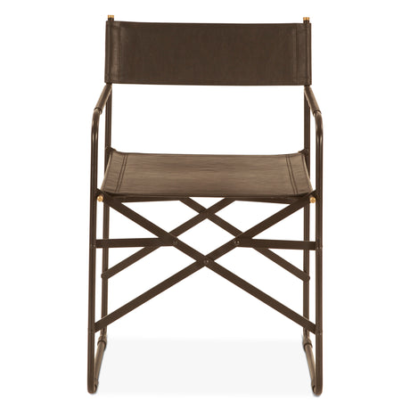 Copenhagen 19" Director's Chair in Black Leather by Home Trends & Design at Eve Furniture