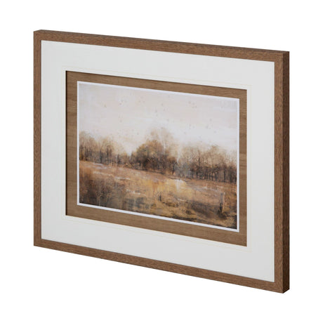 Copper Glaze Landscape by Matina Theodosiou Hand Embellished Framed Art Print Matted under Glass by Mercana at Eve Furniture