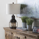 Copper Lantern Bronze/Transparent Table Lamp by Crestview at Eve Furniture