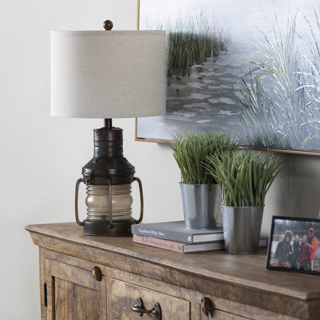 Copper Lantern Bronze/Transparent Table Lamp by Crestview at Eve Furniture