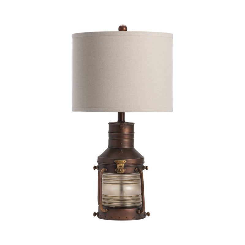 Copper Lantern Bronze/Transparent Table Lamp by Crestview at Eve Furniture