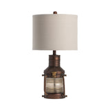 Copper Lantern Bronze/Transparent Table Lamp by Crestview at Eve Furniture