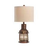 Copper Lantern Bronze/Transparent Table Lamp by Crestview at Eve Furniture