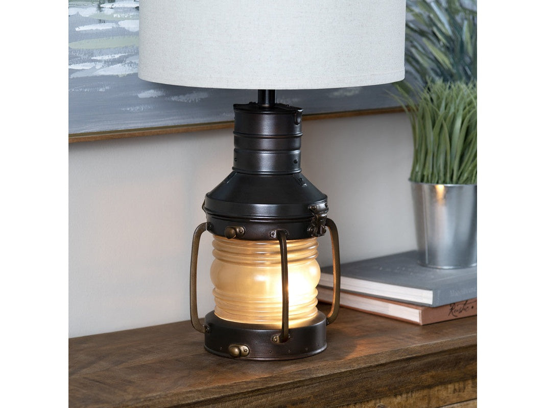 Copper Lantern Bronze/Transparent Table Lamp by Crestview at Eve Furniture