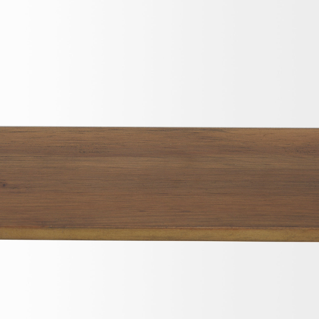 Cora Black Metal Frame W/ Brown Wooden Shelf Arched Wall Mirror by Mercana at Eve Furniture